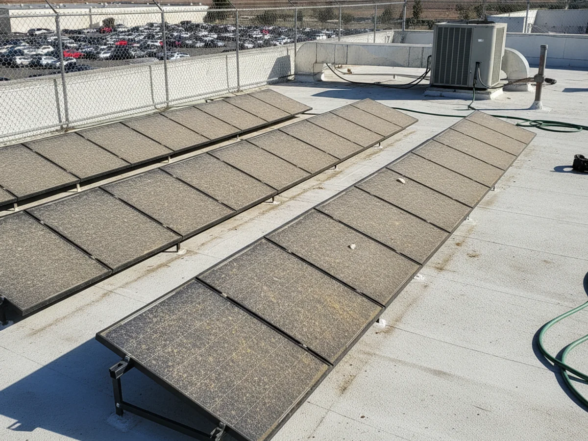 Before: Heavy agricultural dust film