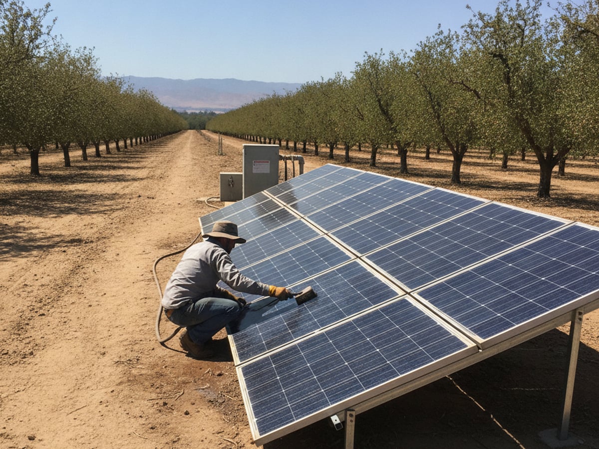 Solar panel cleaning in Madera, CA